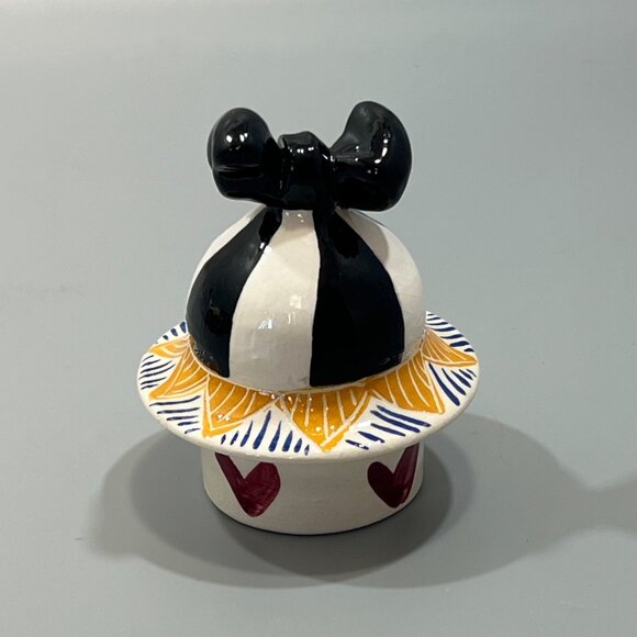 Vintage Meg Johnson Whimsical Teapot Ceramic Pottery Handmade and Painted Design - Picture 6 of 8